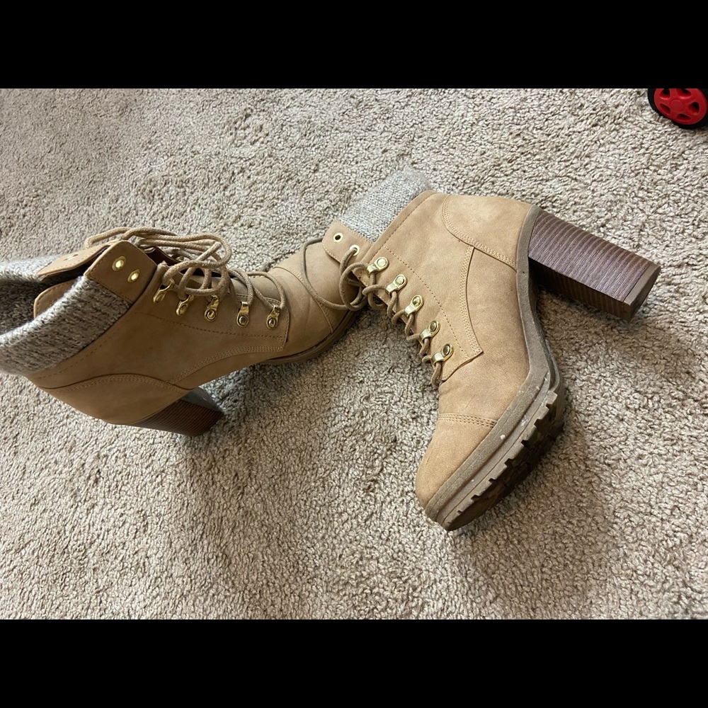 Beige Booties